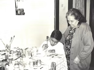 Lili ensinando neto Felipe